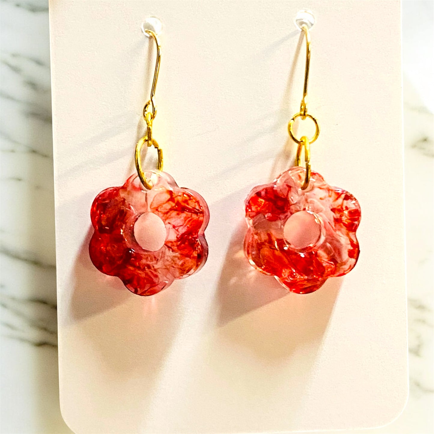 Misty Red Dream Earrings