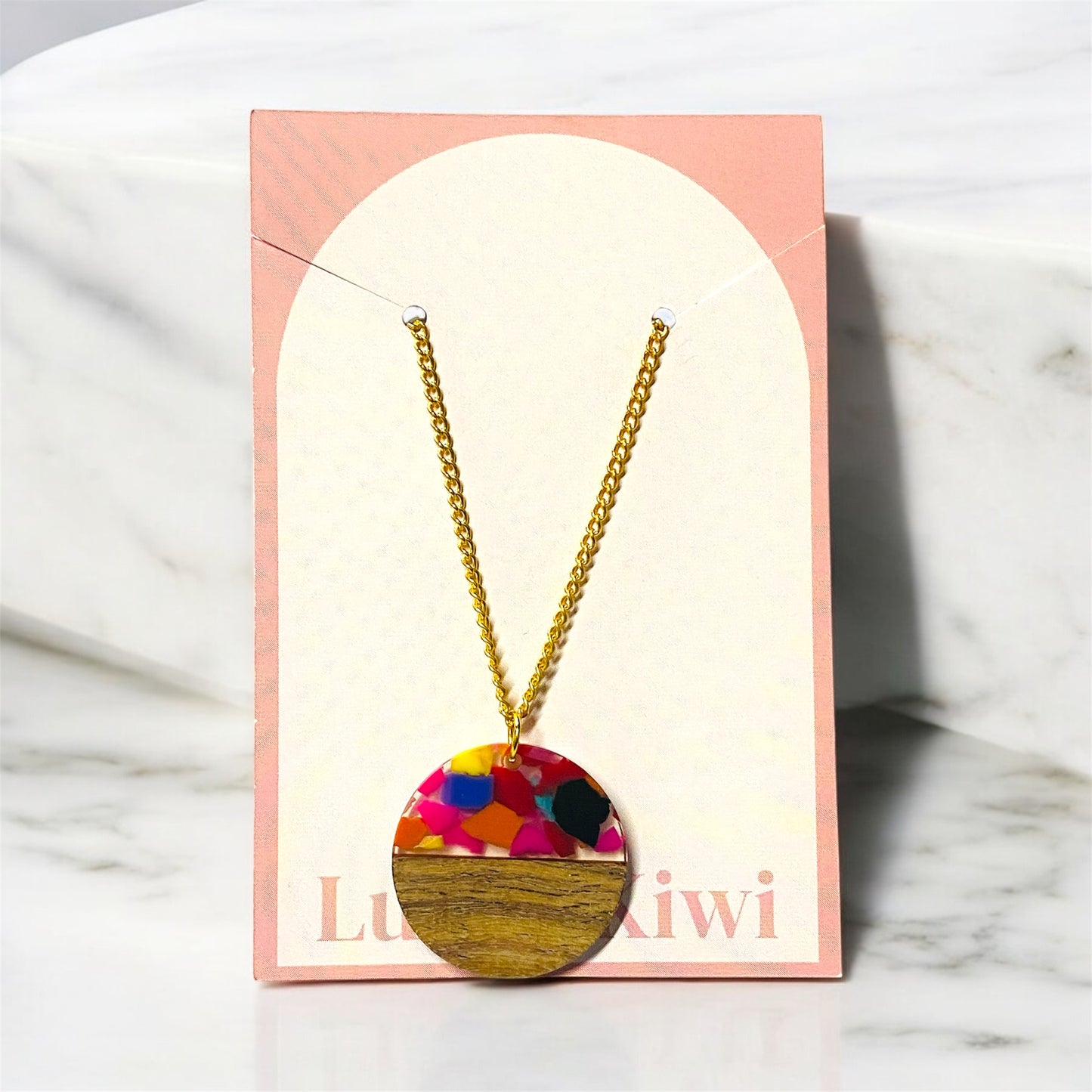 Resin & Wood Necklace