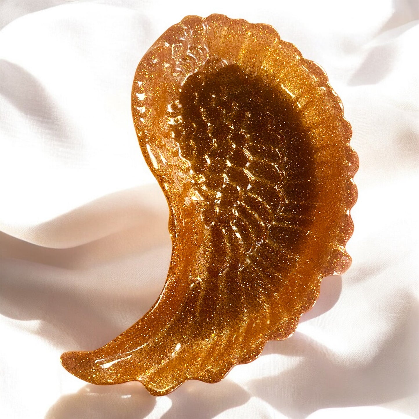 Heavenly Sparkle Angel Wing Trinket Dish