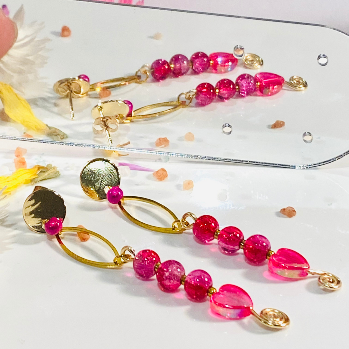 Romantic Red Earrings