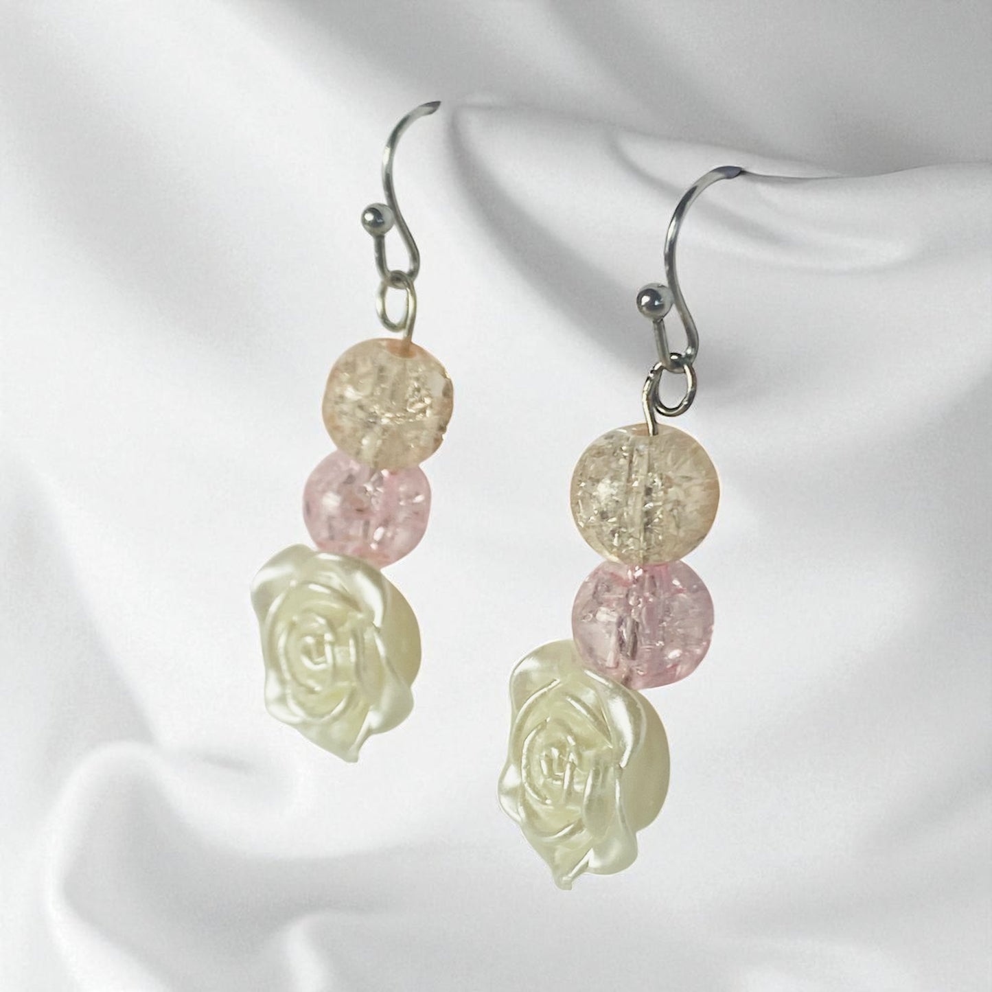 Pastel Rose Earrings