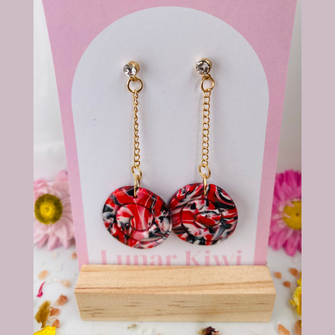 Koru Swirl Dangle Earrings