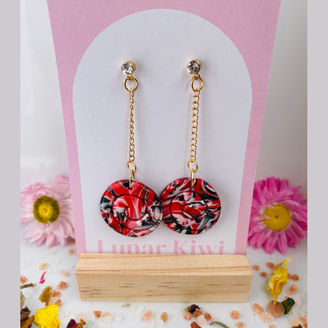 Koru Swirl Dangle Earrings