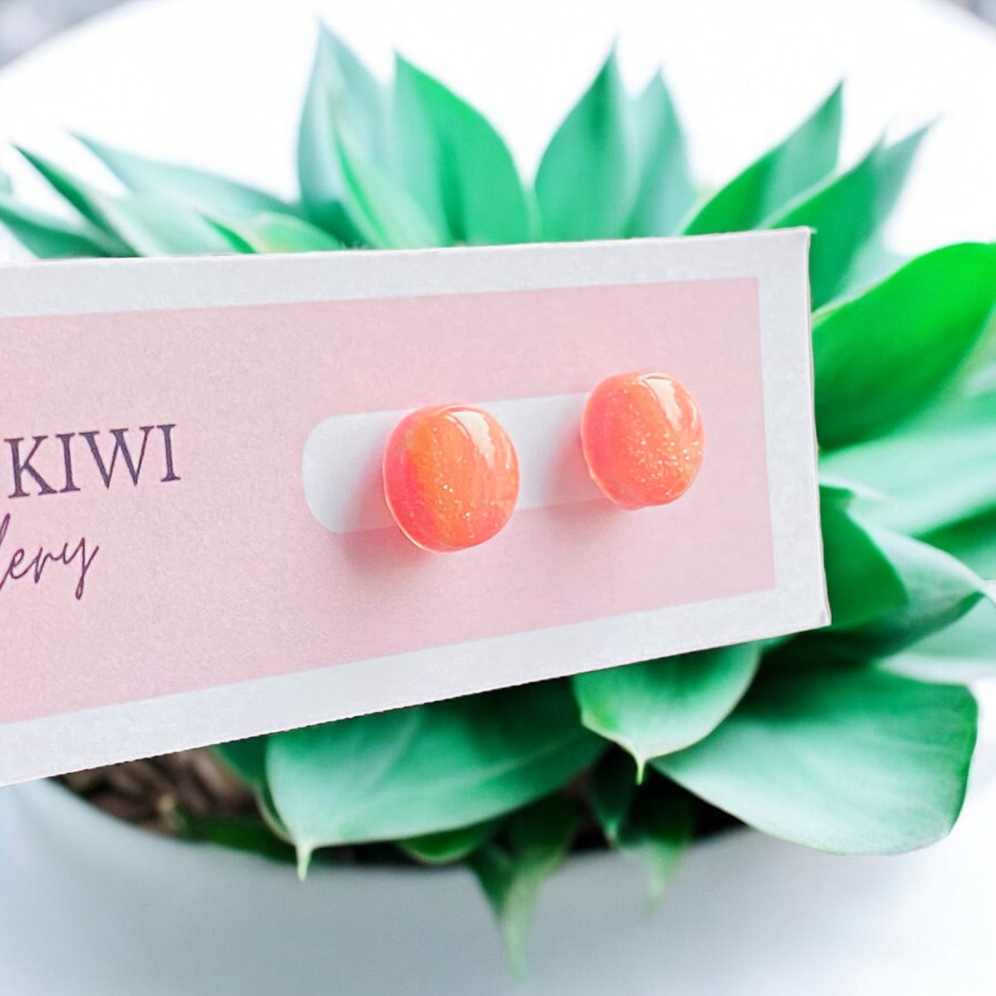 Be Serene - Neon Swirl Circle Studs