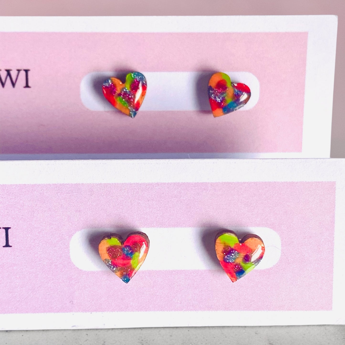Cosmic Candy Heart Studs