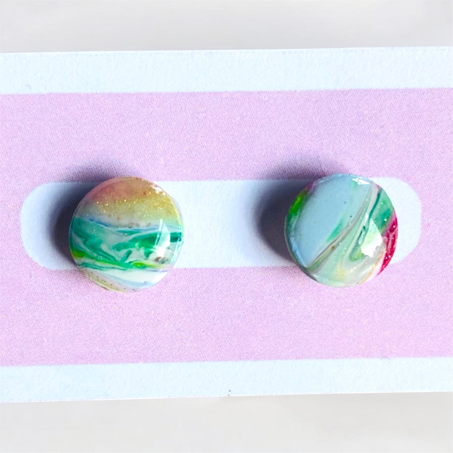 Earth Orb stud earrings