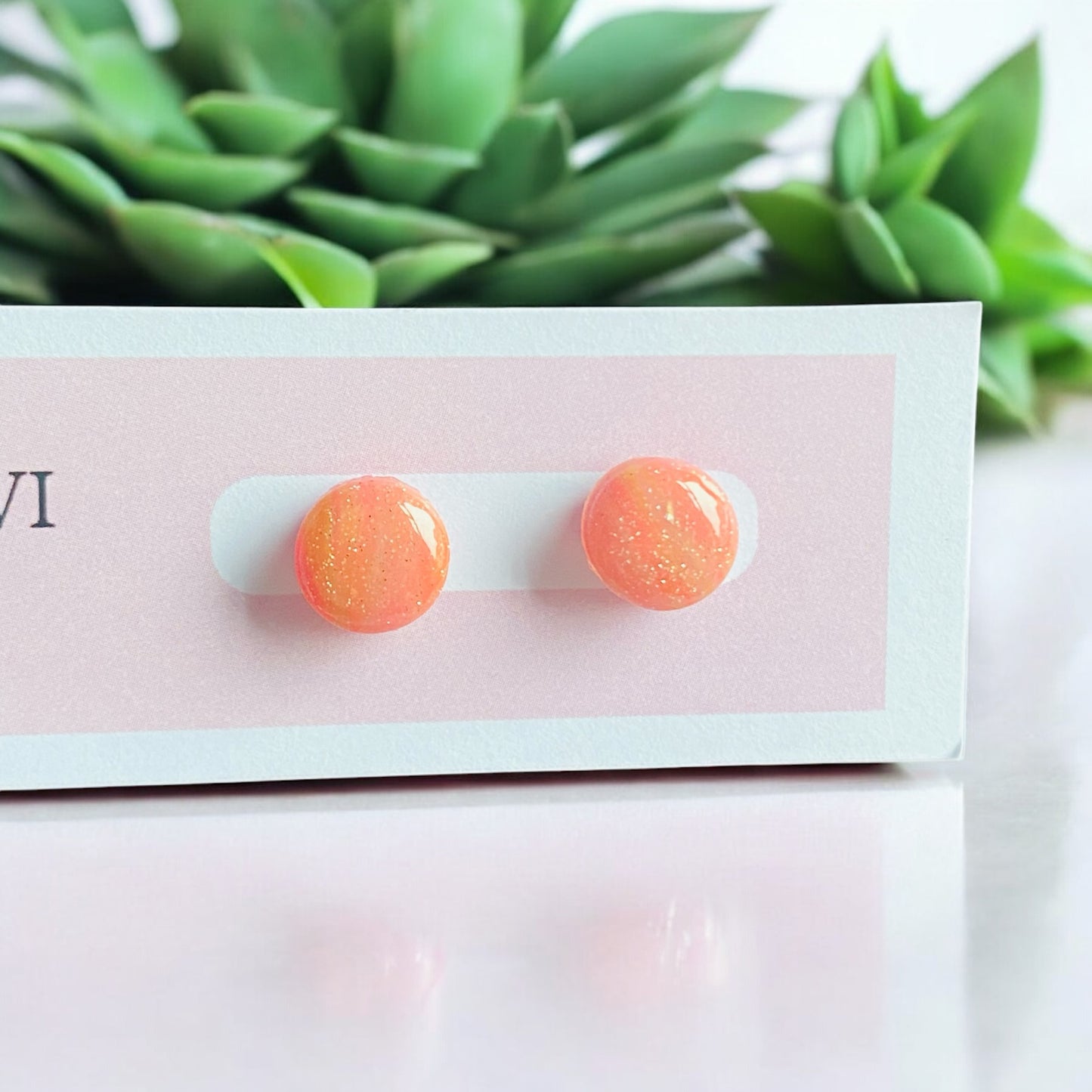 Be Serene - Neon Swirl Circle Studs