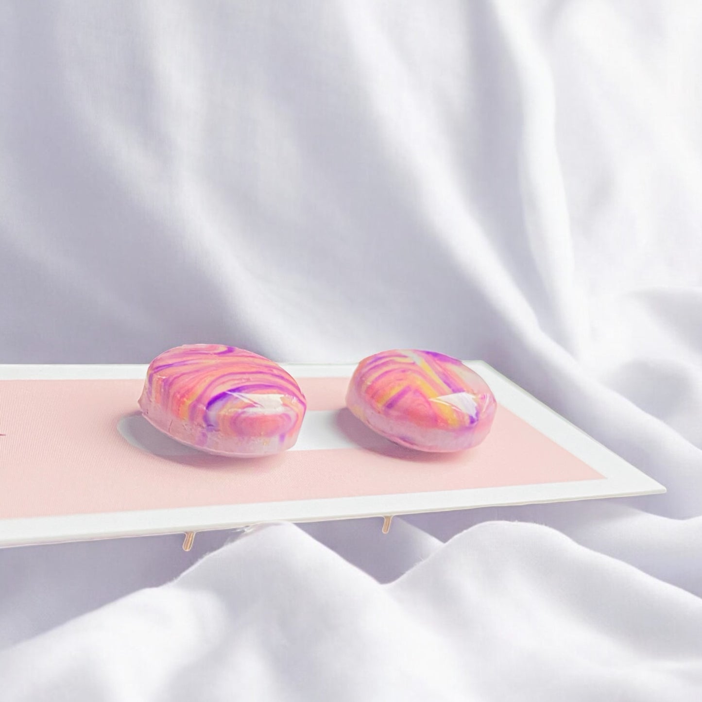 Be Groovy - Purple Swirl Studs