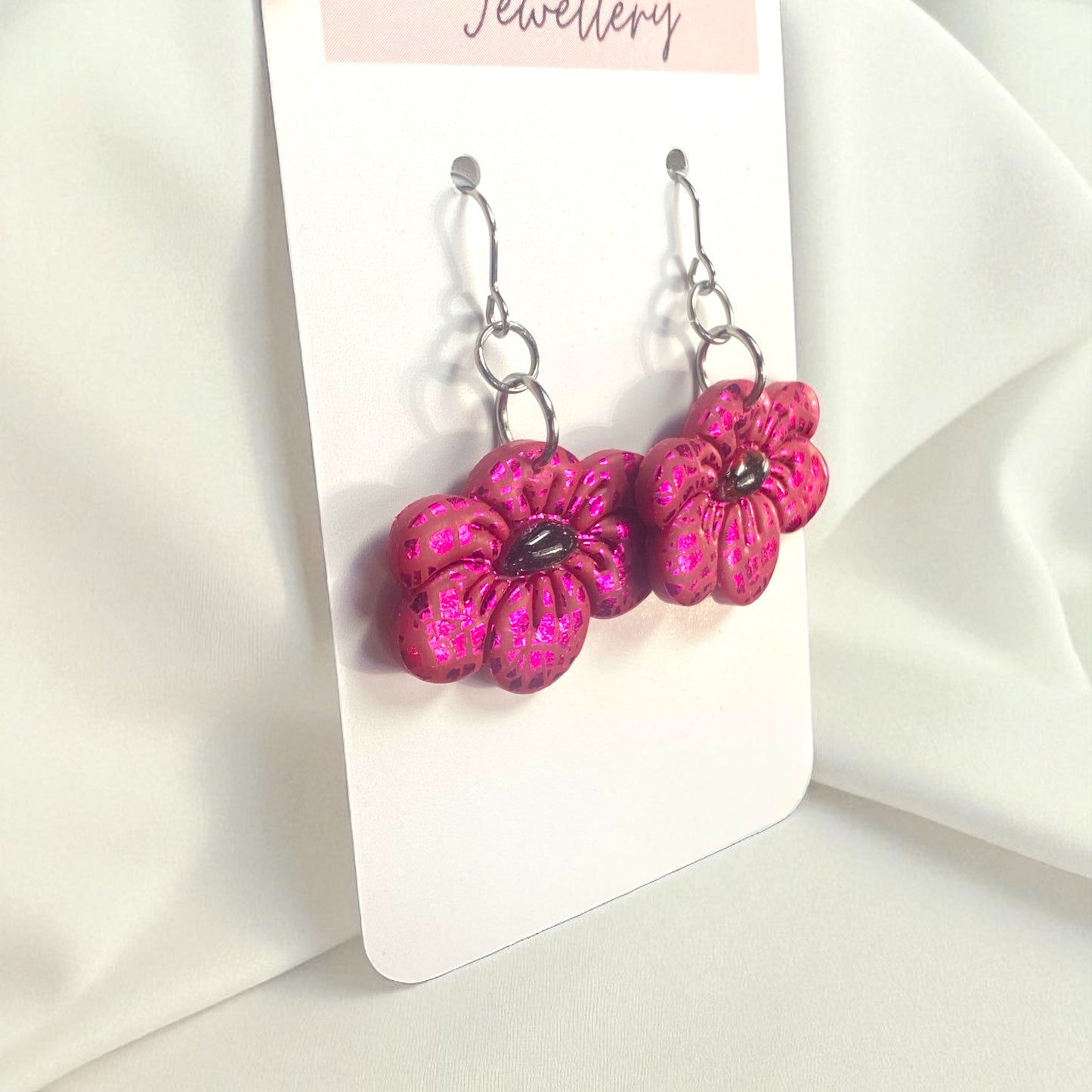Purple Petal Earrings