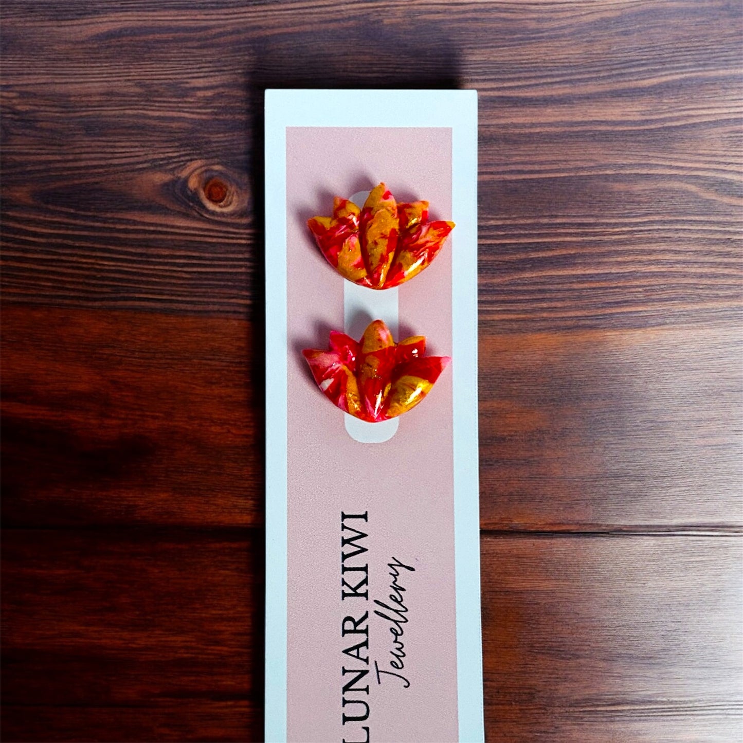 Fiery Bloom Lotus Studs