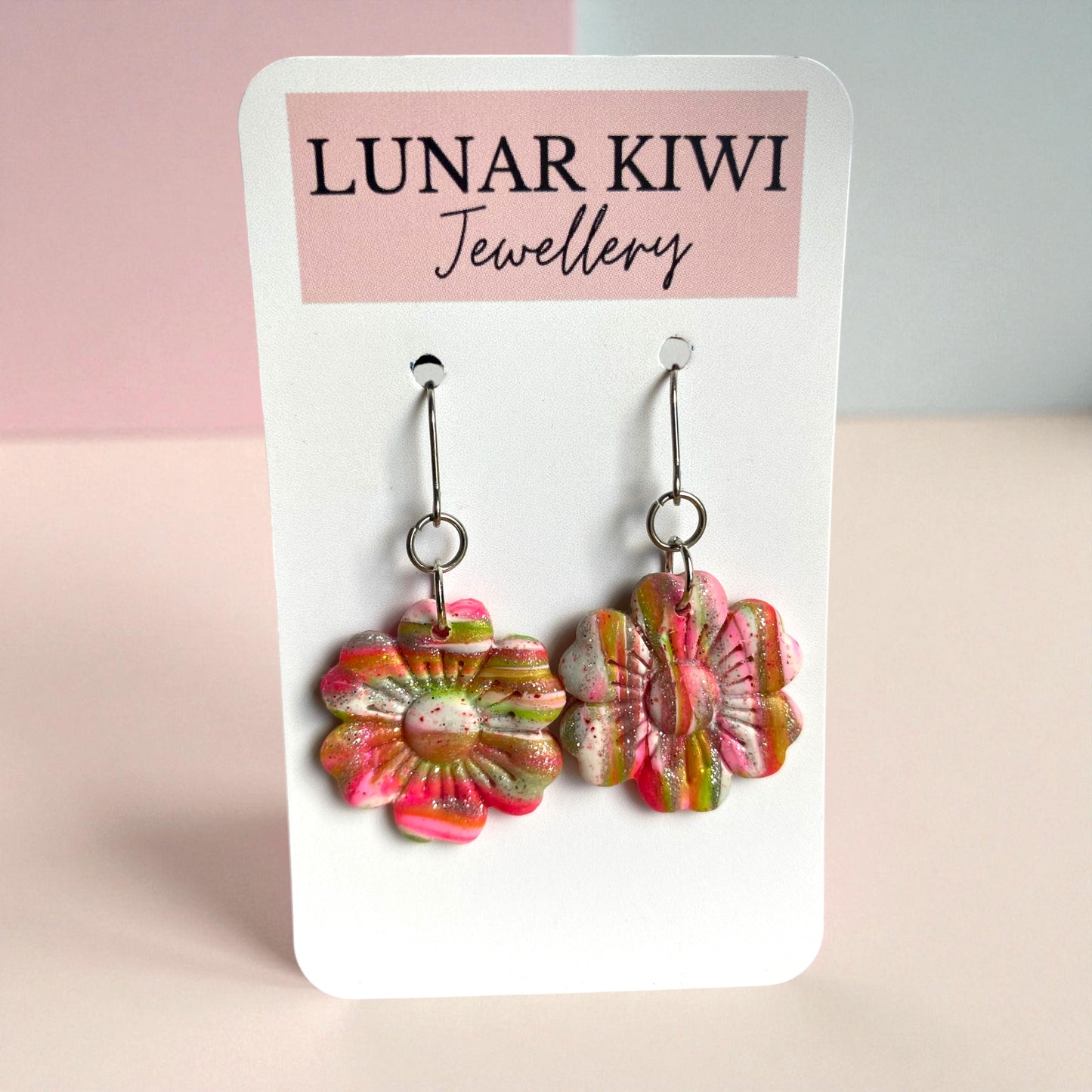 Colour-burst Flower Earrings