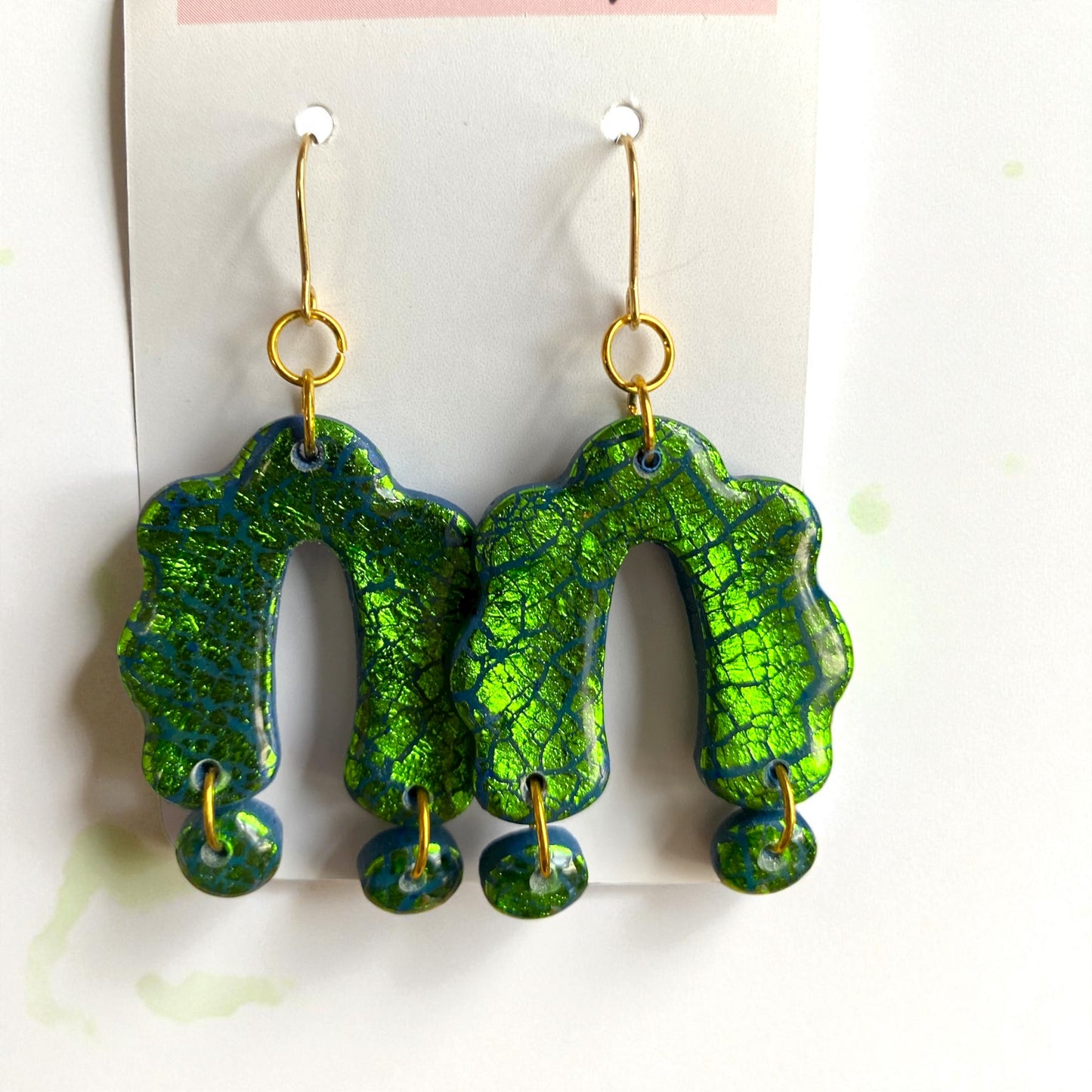 Xmas Crackle Earrings