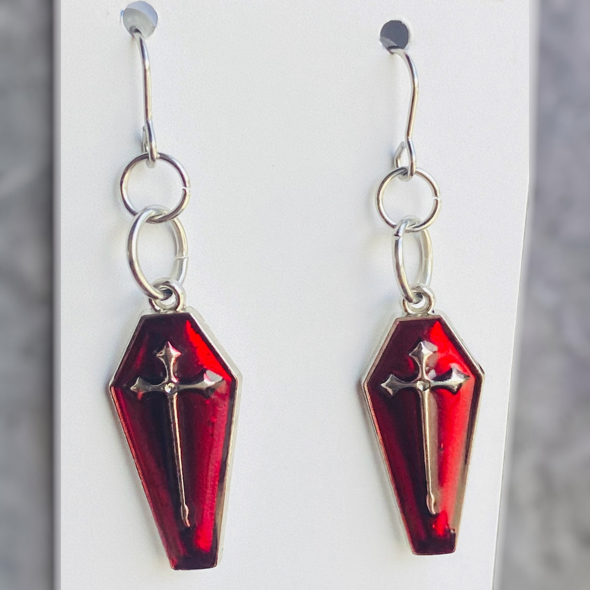Coffin Dangly Earrings
