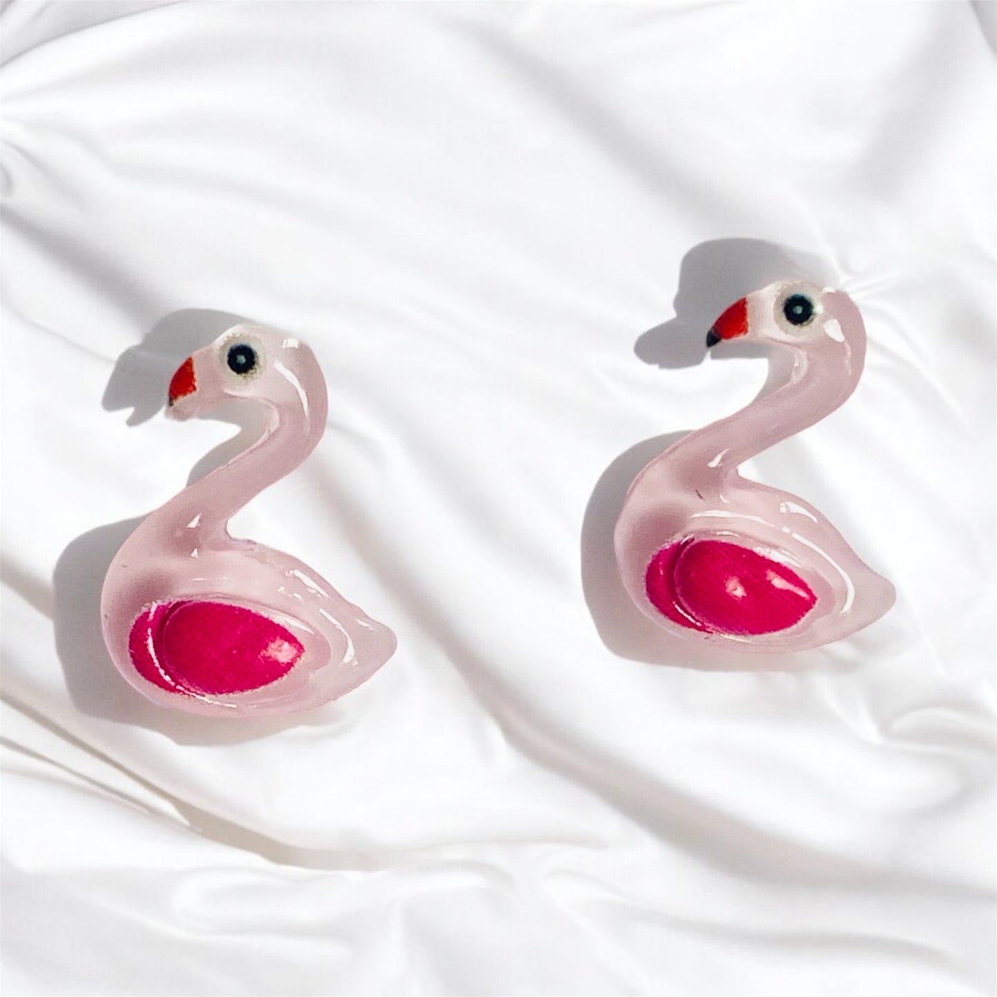 Pink Pals - flamingo stud earrings