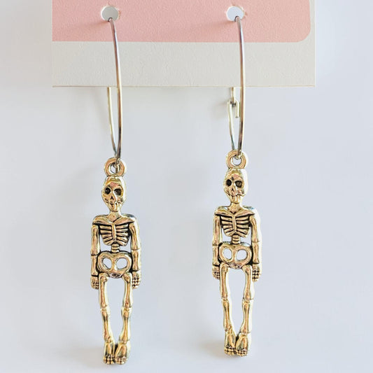Skeleton Hoop Earrings