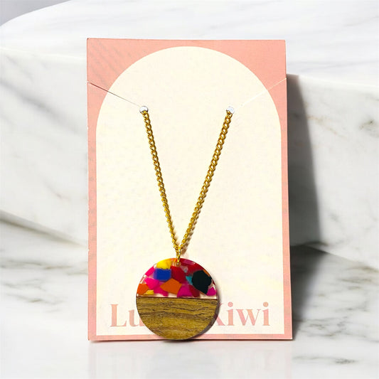Resin & Wood Necklace
