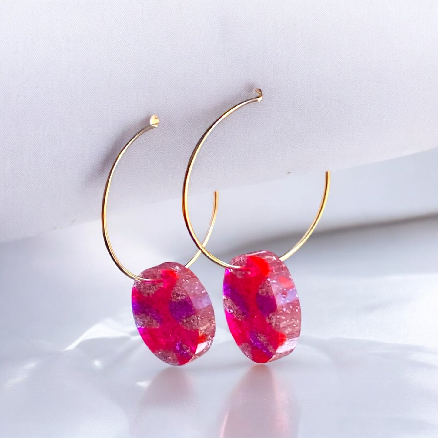 Sunset Circle Hoop Earrings