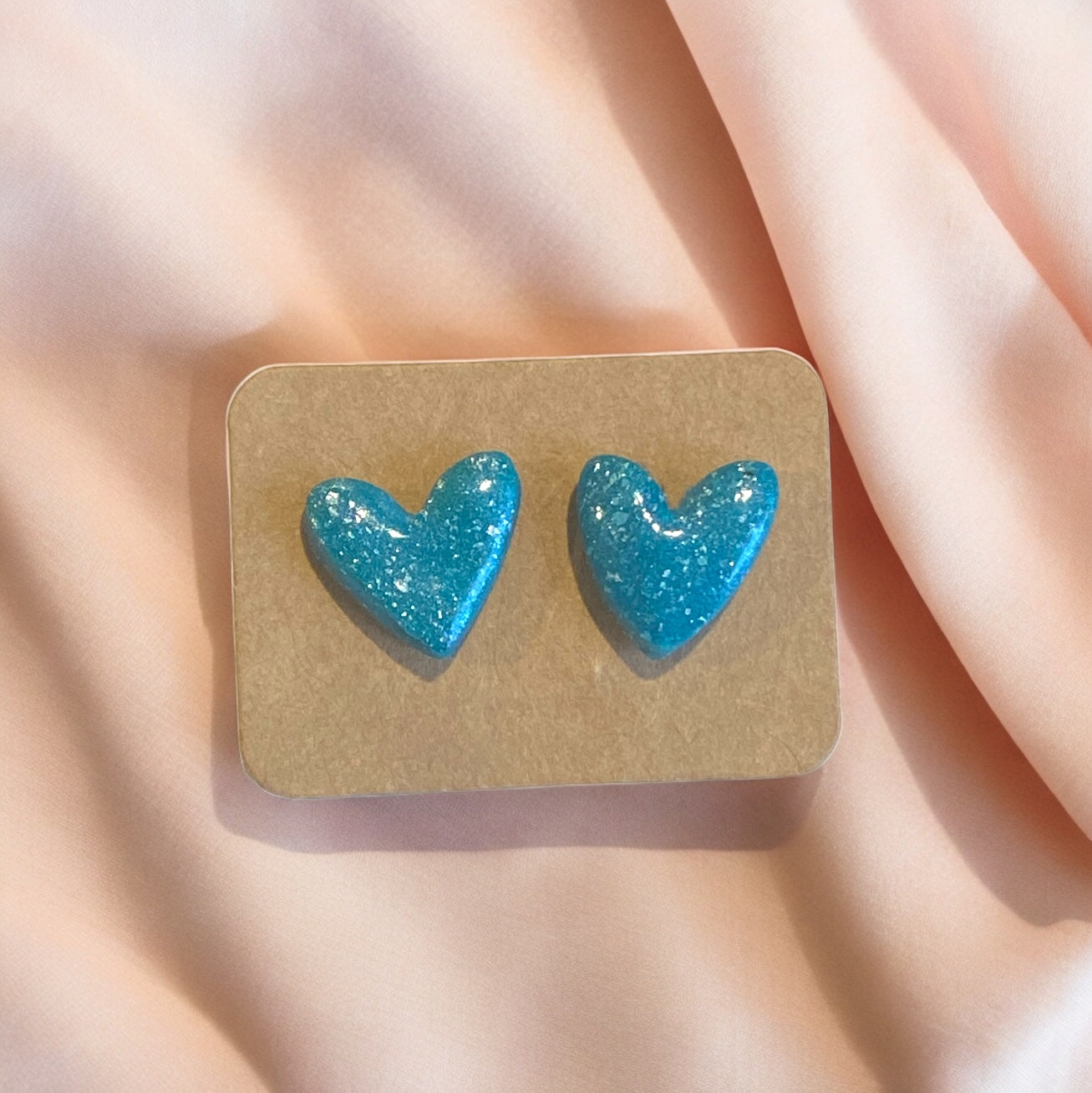 Be Free - Deep Green Heart Studs