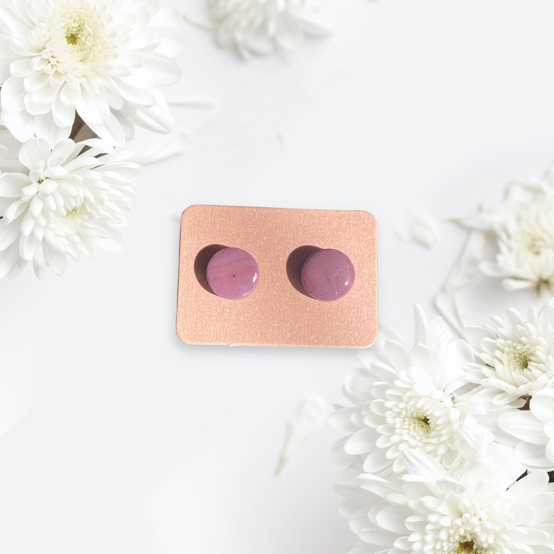 Be Passionate - Purple Mauve Stud Earrings