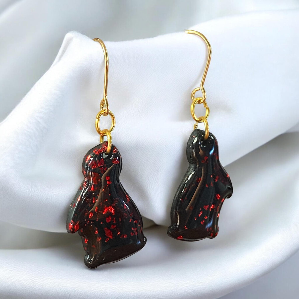 Midnight Escape Bunny Earrings