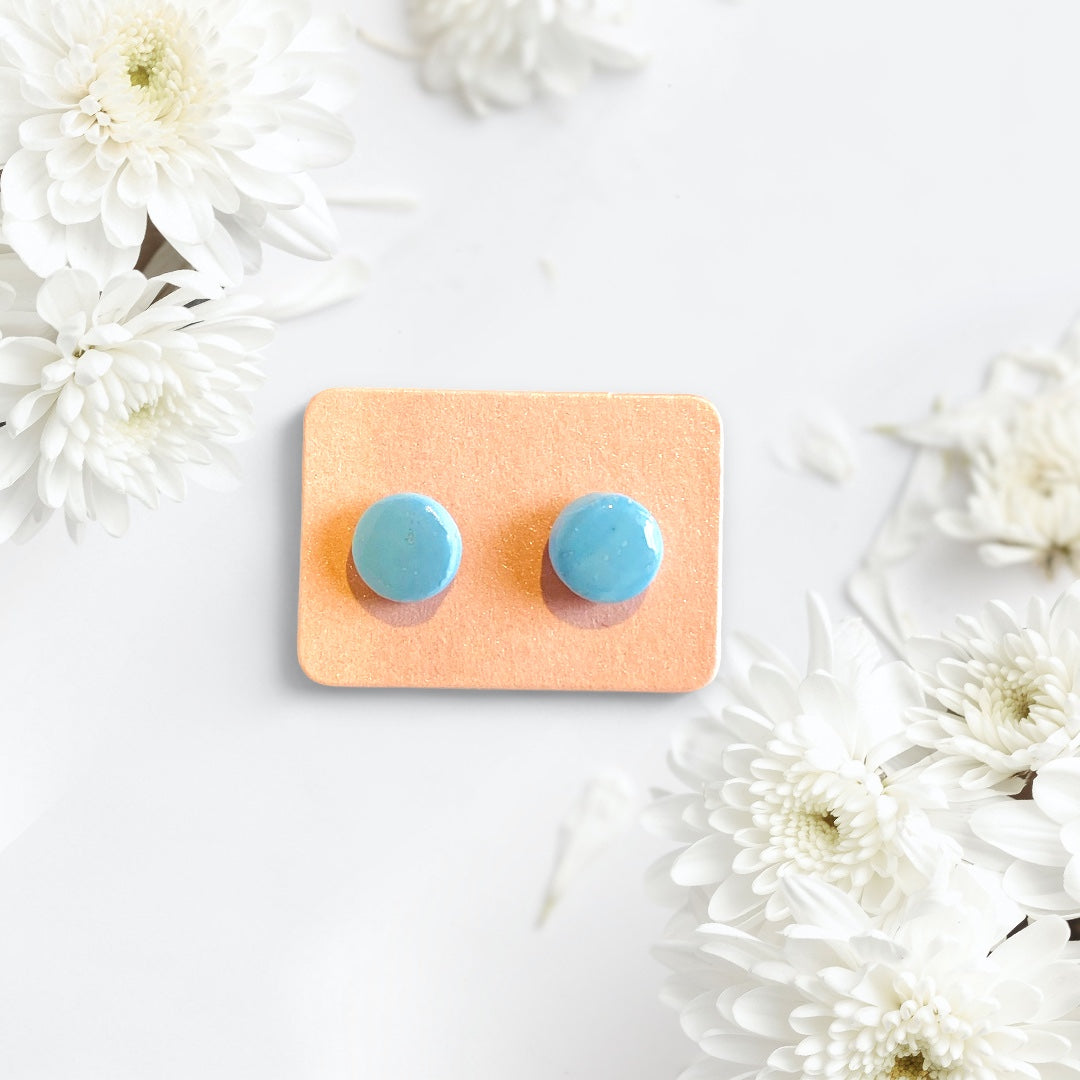 Find Peace - Sky Blue Stud Earrings