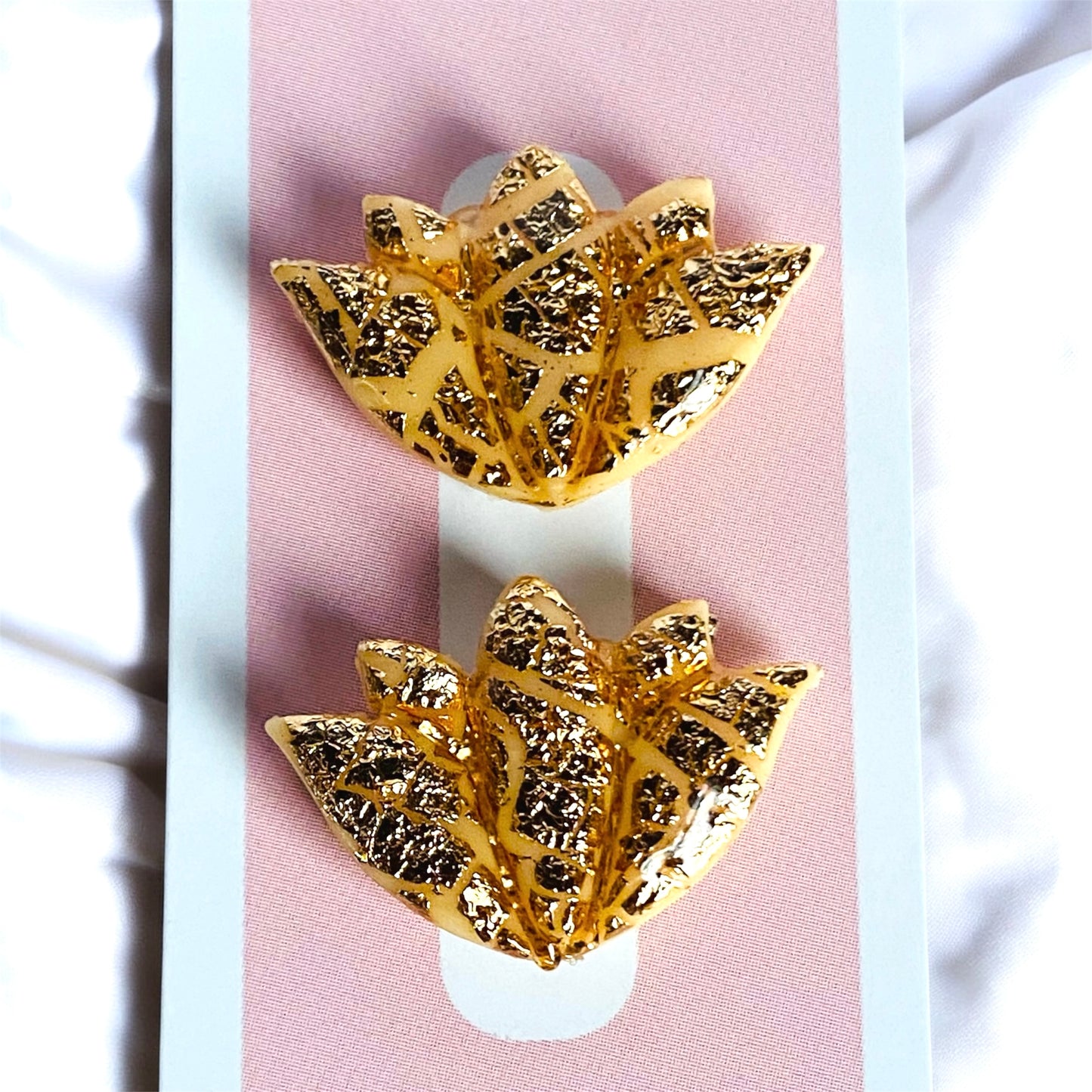 Golden Bloom Lotus Studs