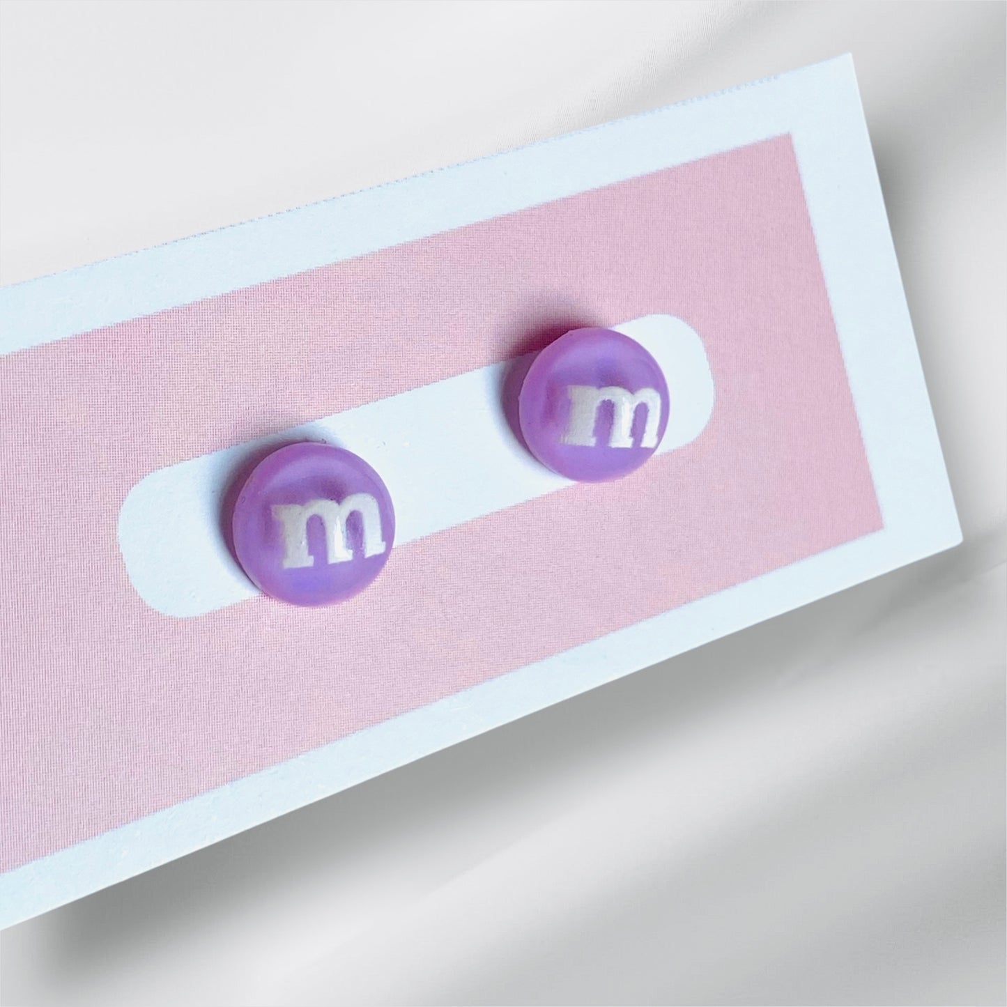 M&M stud earrings