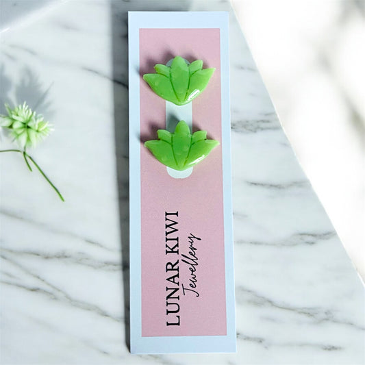 Green Lotus Studs