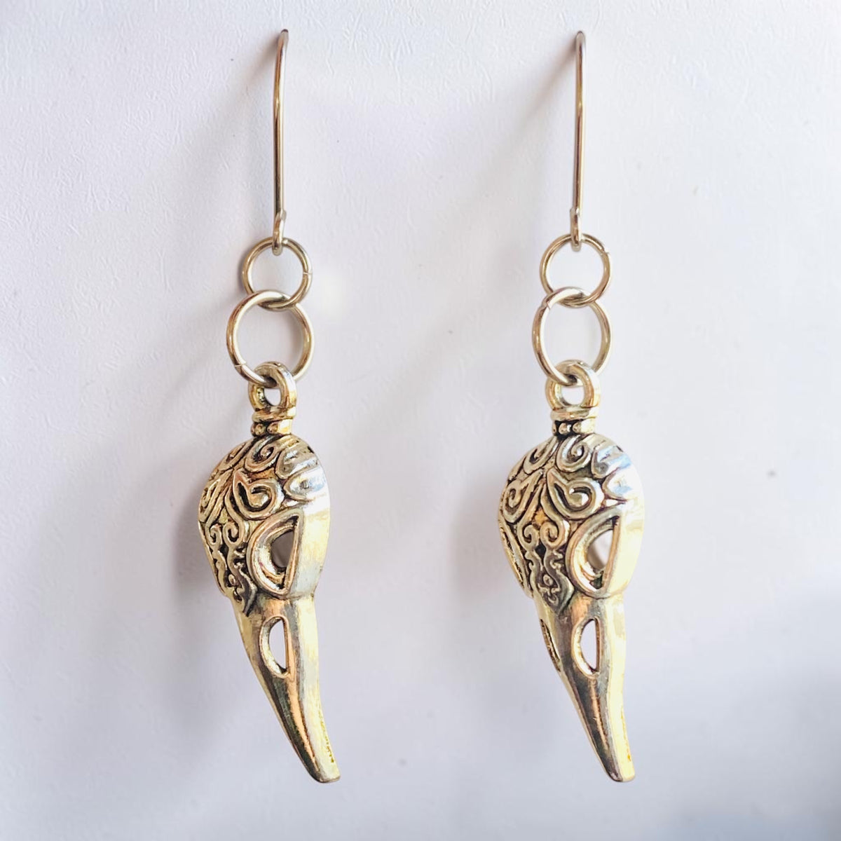 Raven Head Earrings