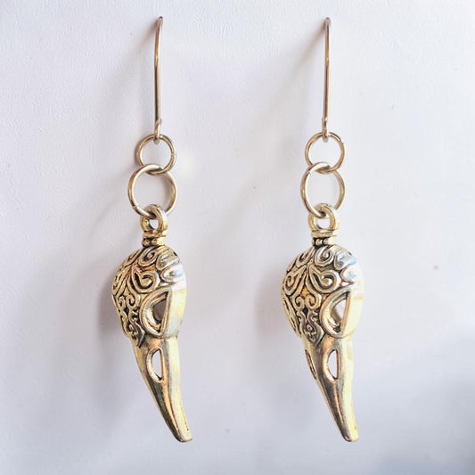 Raven Head Earrings