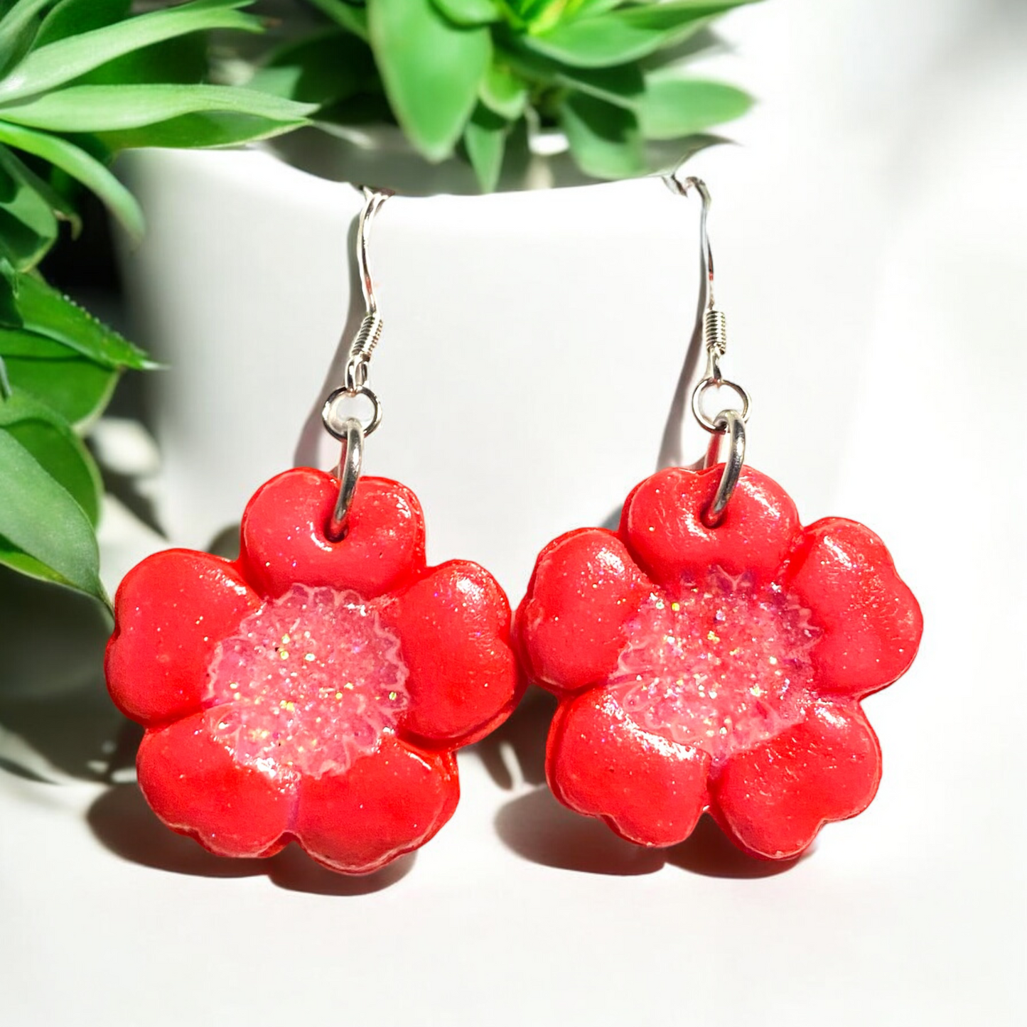 Red Poppy Earrings