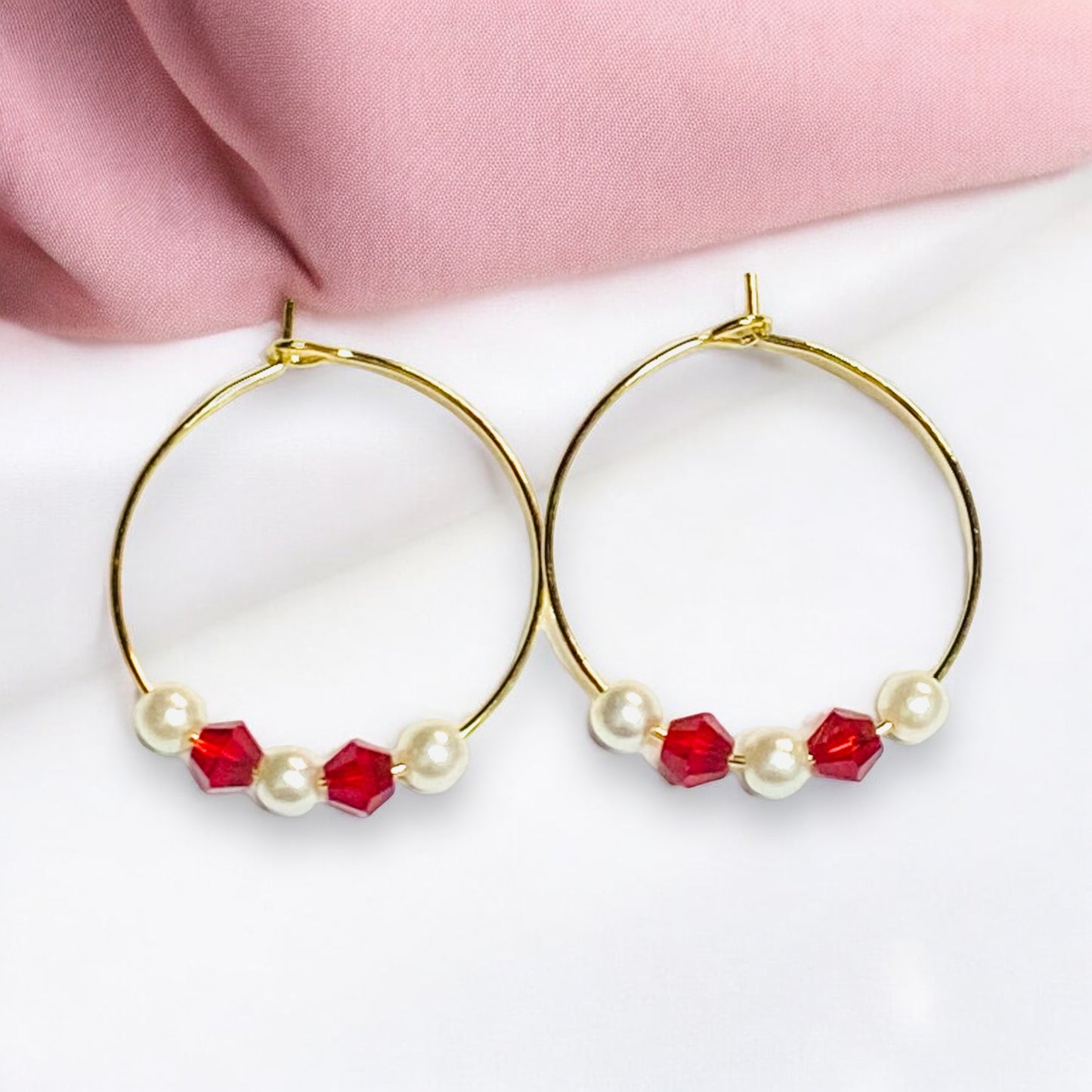 Euphoria Beaded Hoop Earrings