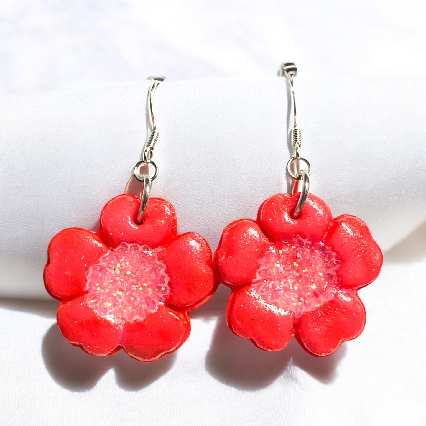 Red Poppy Earrings