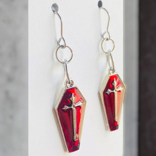 Coffin Dangly Earrings