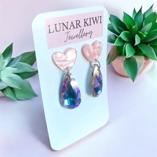 Purple Glass Teardrops