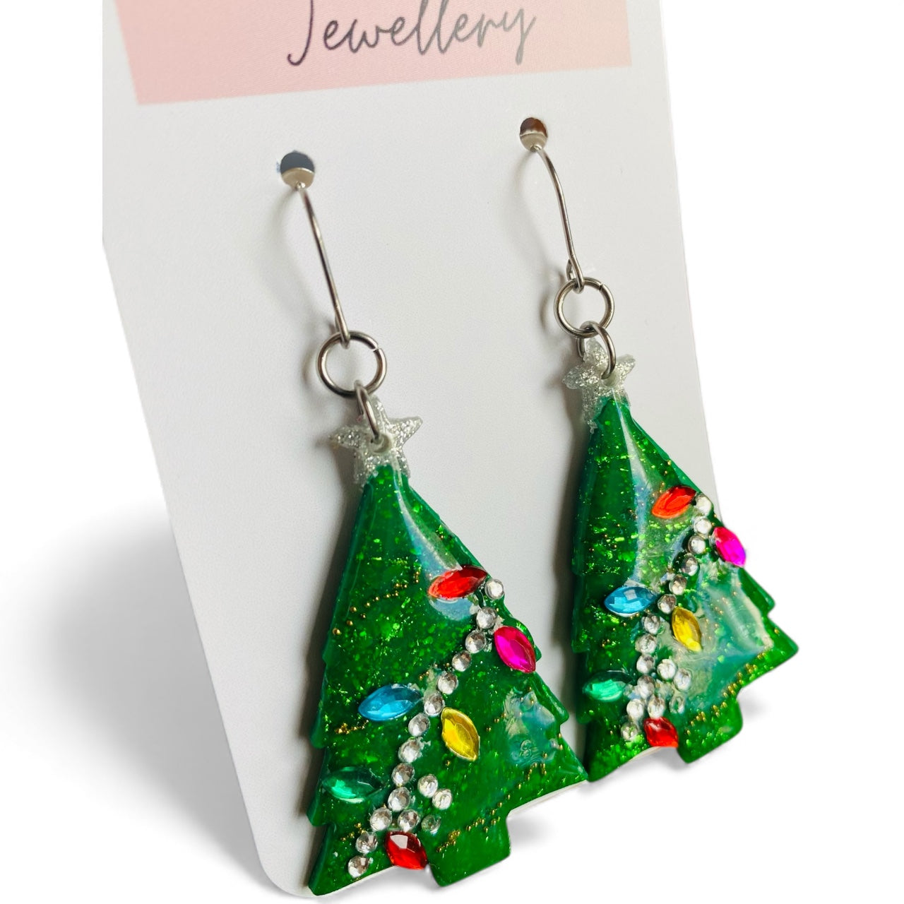 Bright Light Xmas Tree Earrings