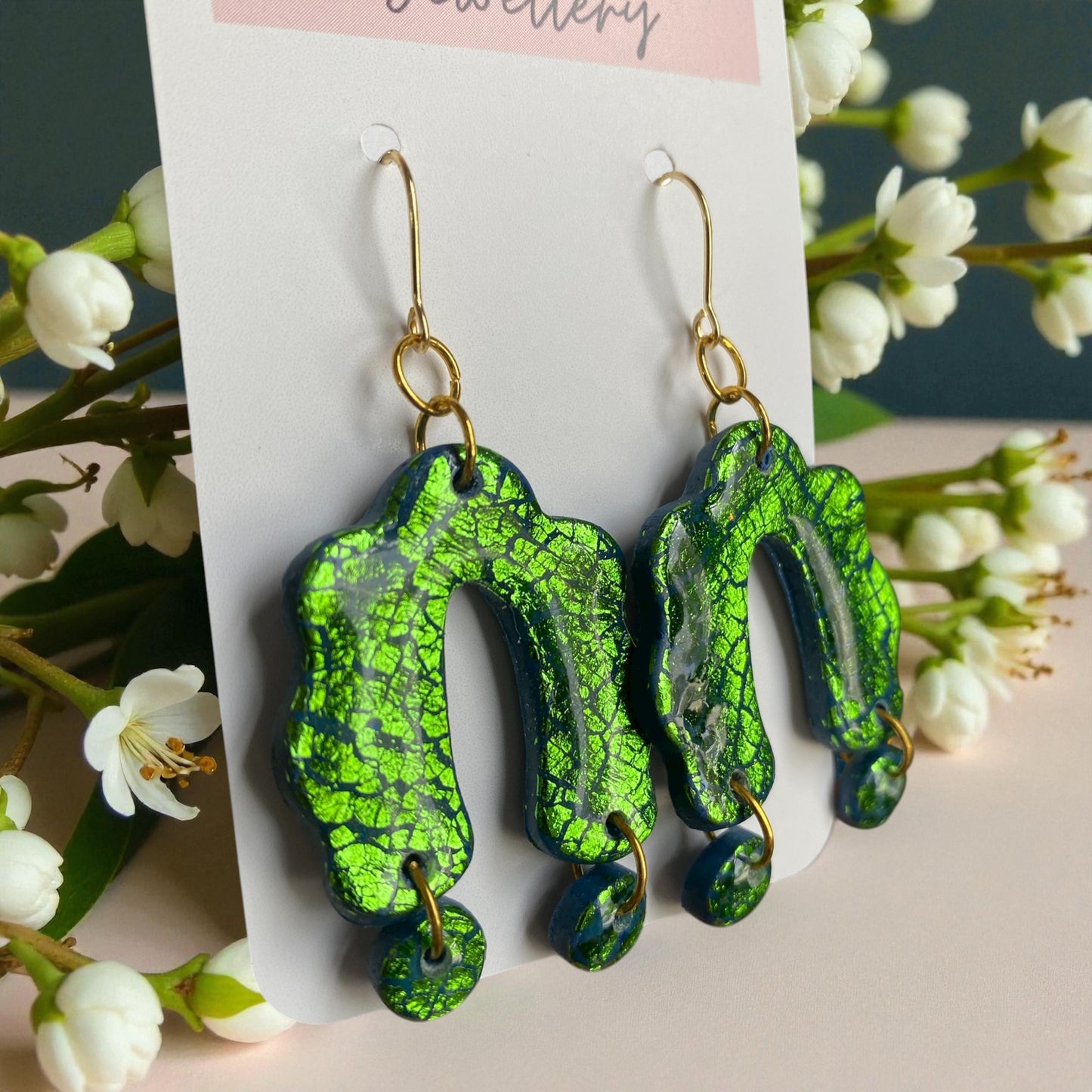 Xmas Crackle Earrings