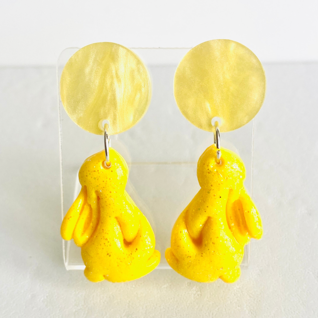 Yellow Bunny Earrings