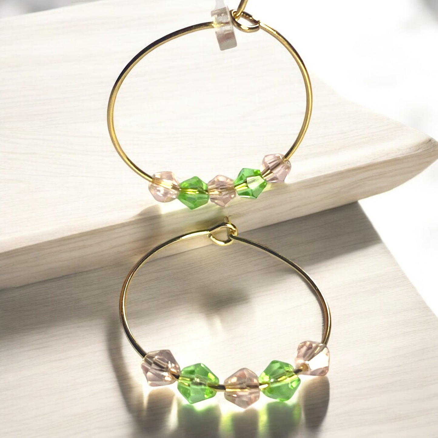 Hibiscus Beaded Hoops