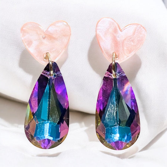 Purple Glass Teardrops