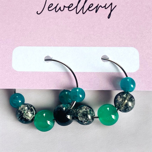 Teal Tide Hoops