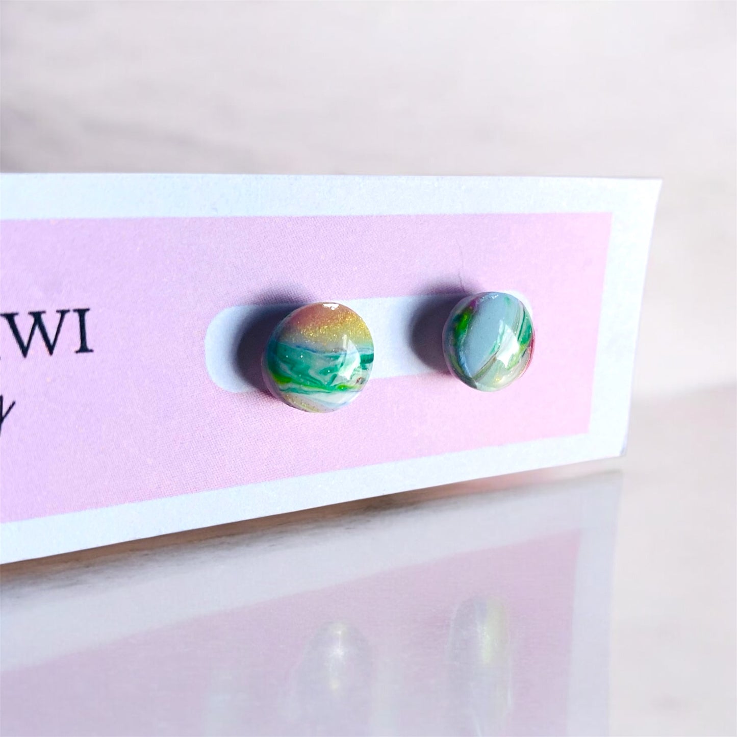 Earth Orb stud earrings