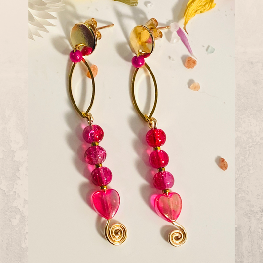 Romantic Red Earrings