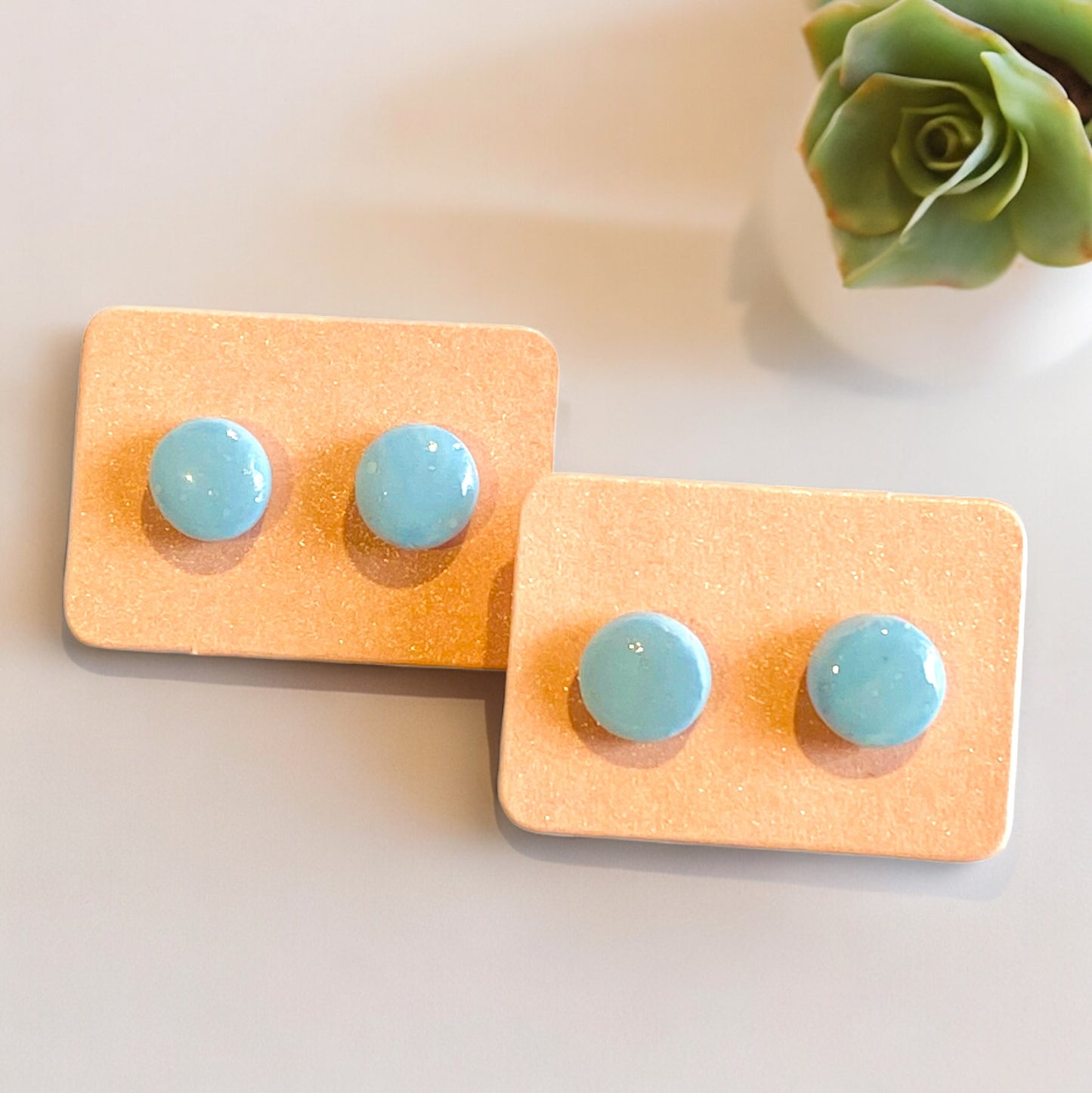 Find Peace - Sky Blue Stud Earrings