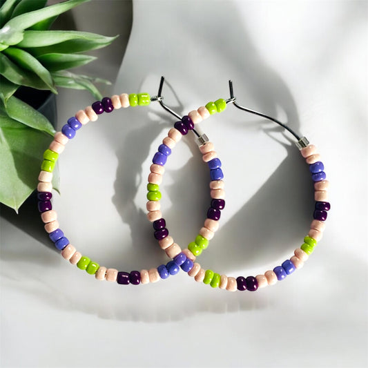 Beaded Bliss Hoops