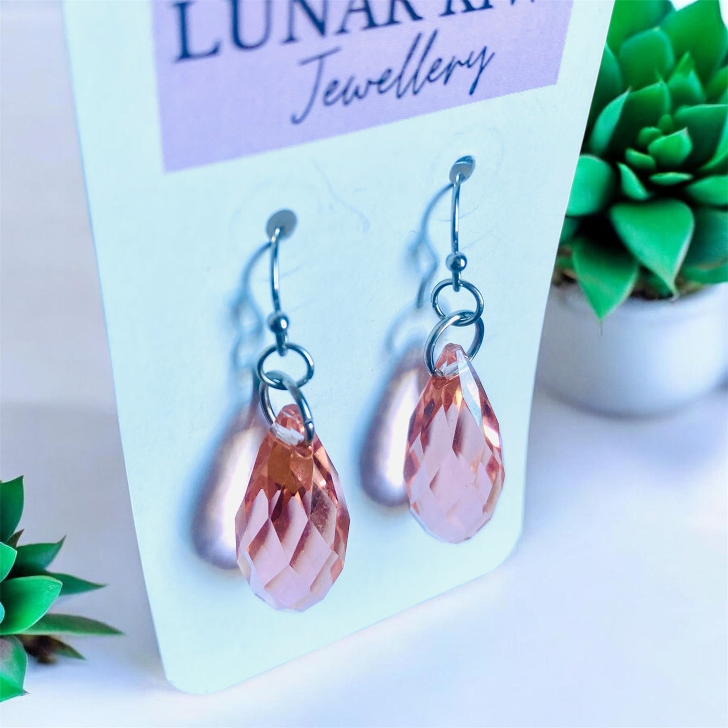 Peach Glass Droplets