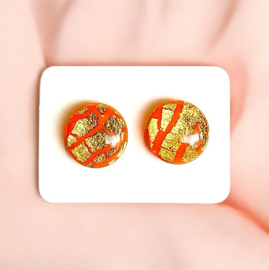 Choose Wonder - Orange Sparkle Stud Earrings