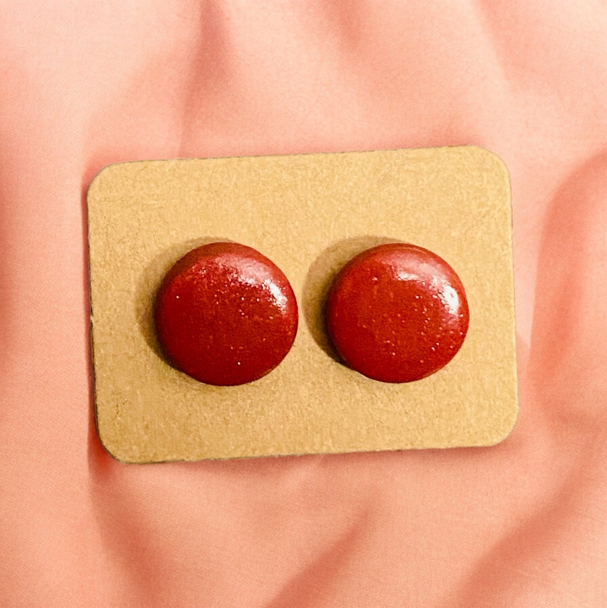 Be Bold - Maroon Stud Earrings