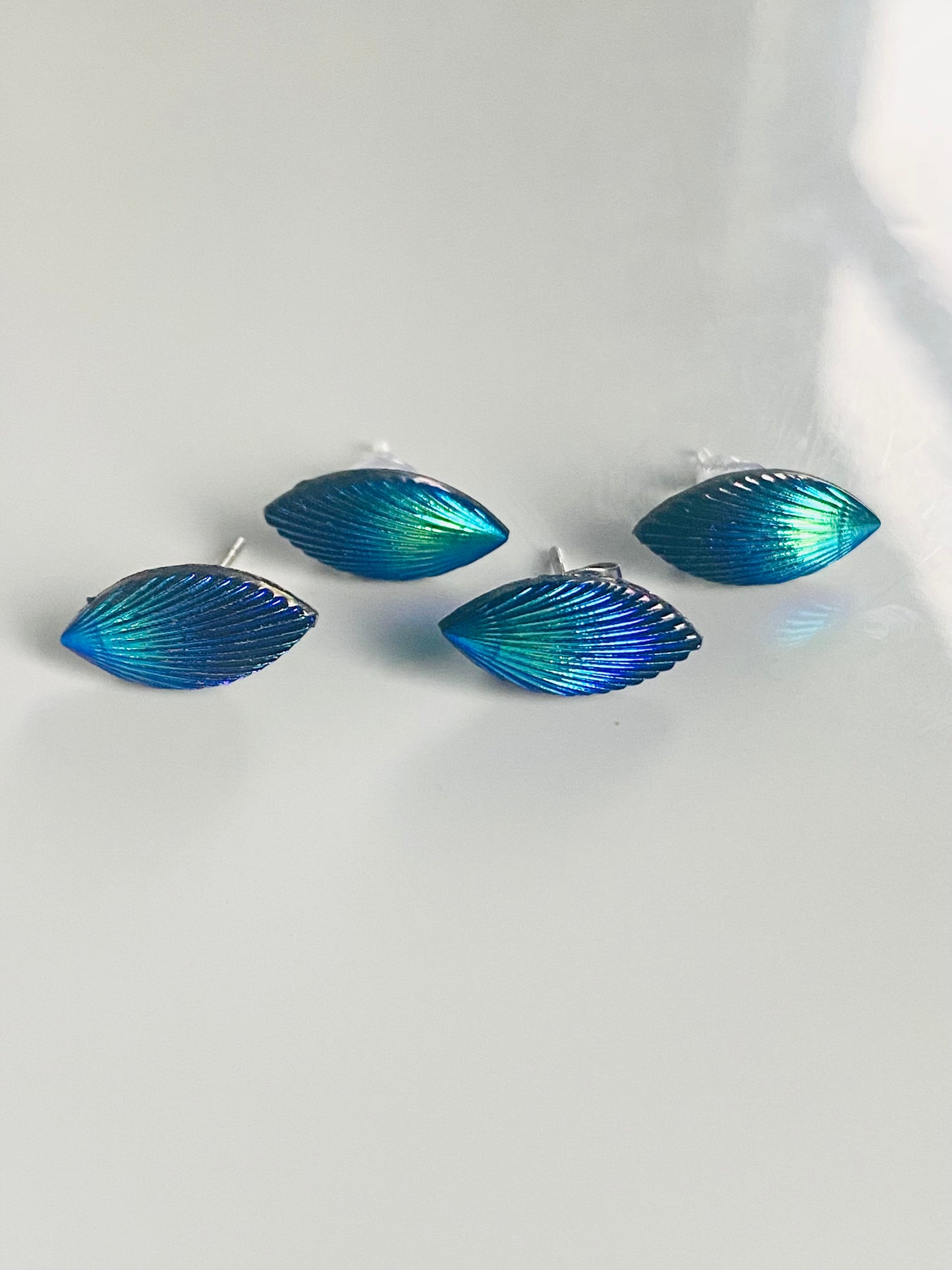 Peacock Feather Mini Studs