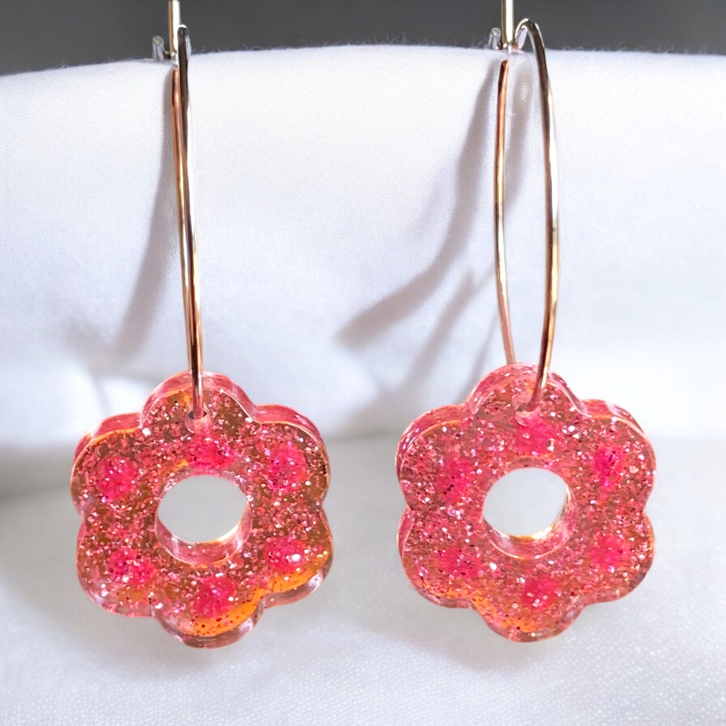 Daisy Hoop Earrings